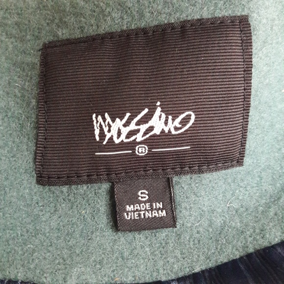 Mossimo Wool Blend Jacket Coat Camel Like Wool Tie Belt Vintage Sage S Small - Picture 5 of 6